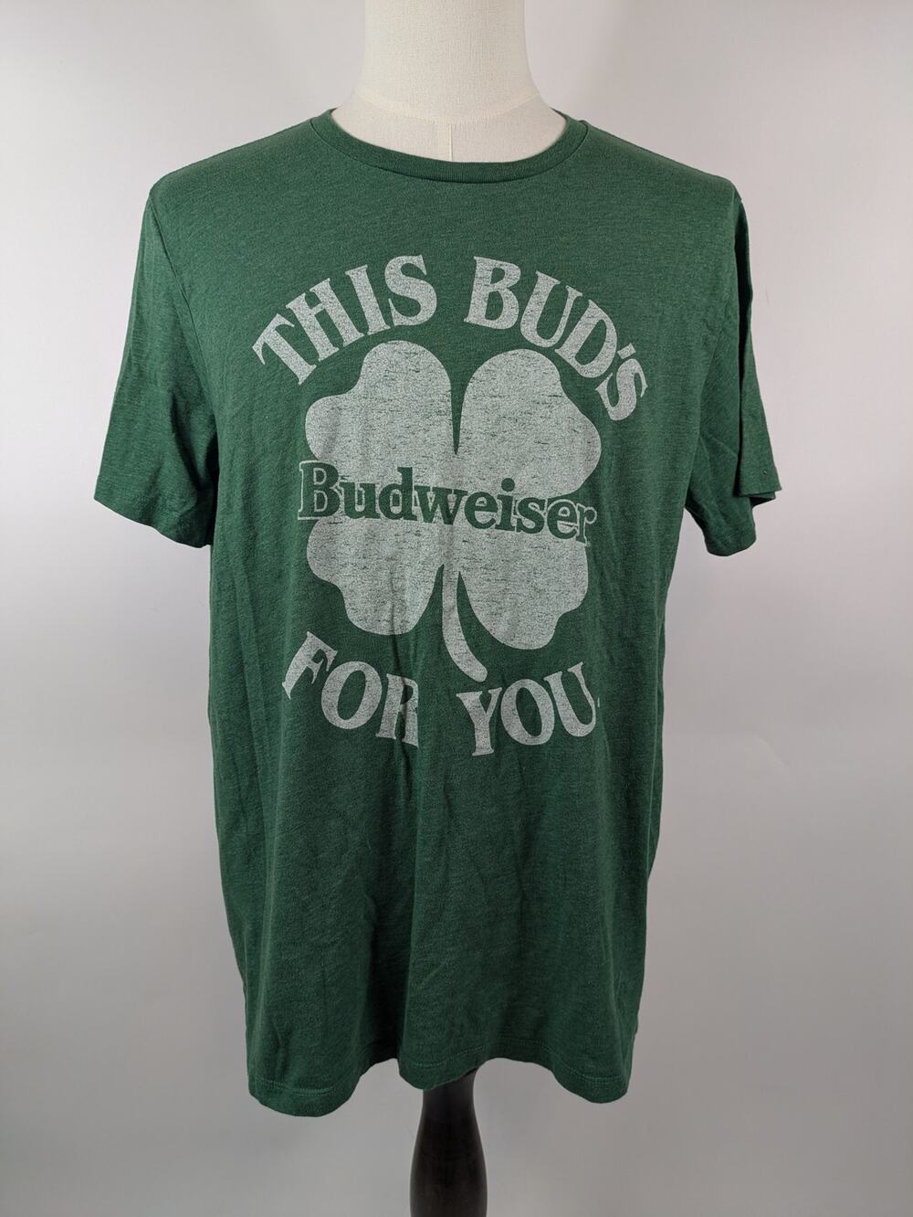 Old Navy Men's XL Shirt Budweiser Shamrock St. Patricks Graphic Tee Buds For You